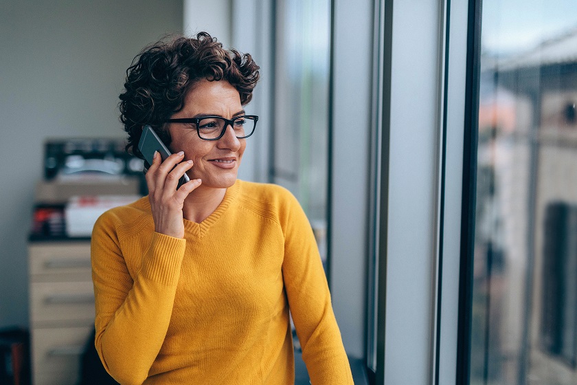 woman on phone